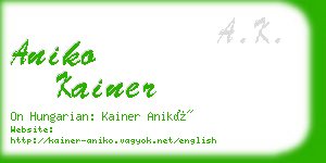 aniko kainer business card